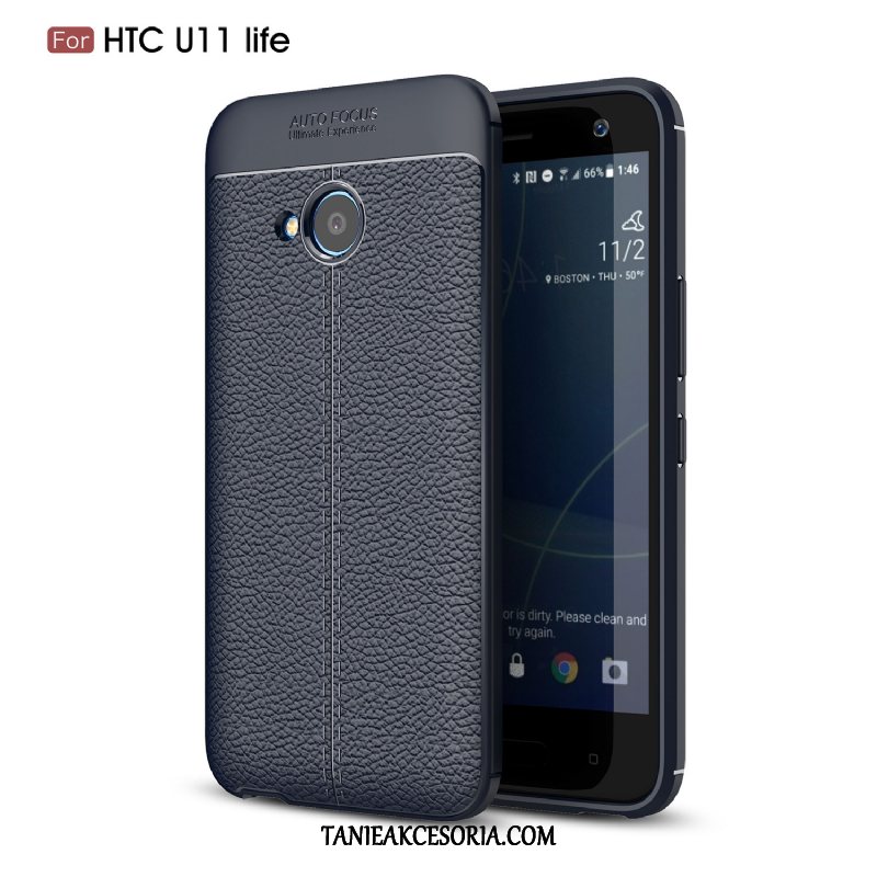 Etui Htc U11 Life Skóra Litchi Czarny, Pokrowce Htc U11 Life Telefon Komórkowy Silikonowe Wzór