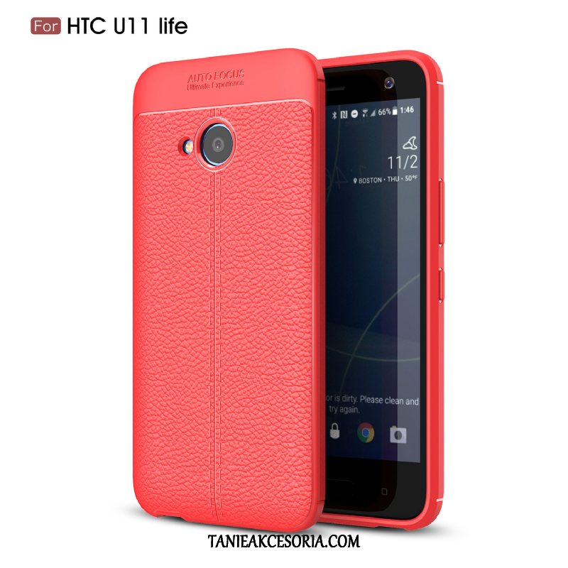 Etui Htc U11 Life Skóra Litchi Czarny, Pokrowce Htc U11 Life Telefon Komórkowy Silikonowe Wzór