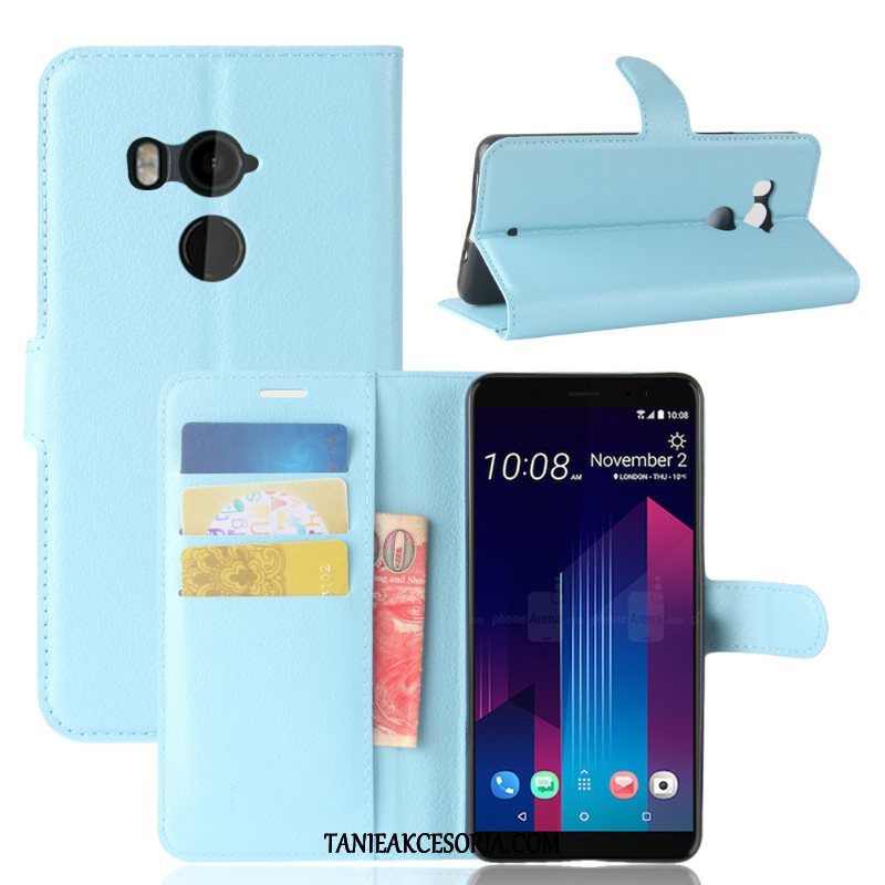 Etui Htc U11+ Telefon Komórkowy Anti-fall Czerwony, Obudowa Htc U11+ Skórzany Futerał Karta Wspornik