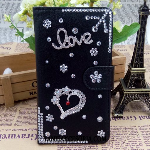 Etui Huawei Mate 10 Niebieski Skórzany Futerał Telefon Komórkowy, Pokrowce Huawei Mate 10 Rhinestone