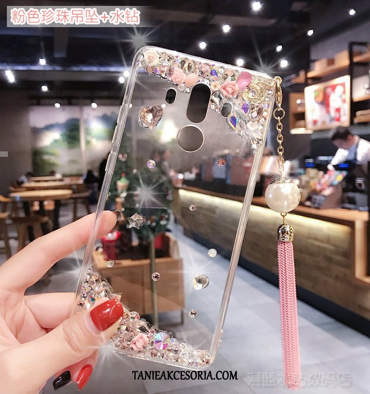 Etui Huawei Mate 10 Pro All Inclusive Perła Ochraniacz, Pokrowce Huawei Mate 10 Pro Biały Rhinestone Wisiorek