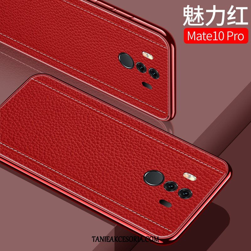 Etui Huawei Mate 10 Pro Prawdziwa Skóra Ochraniacz Modna Marka, Futerał Huawei Mate 10 Pro Anti-fall Telefon Komórkowy All Inclusive Braun