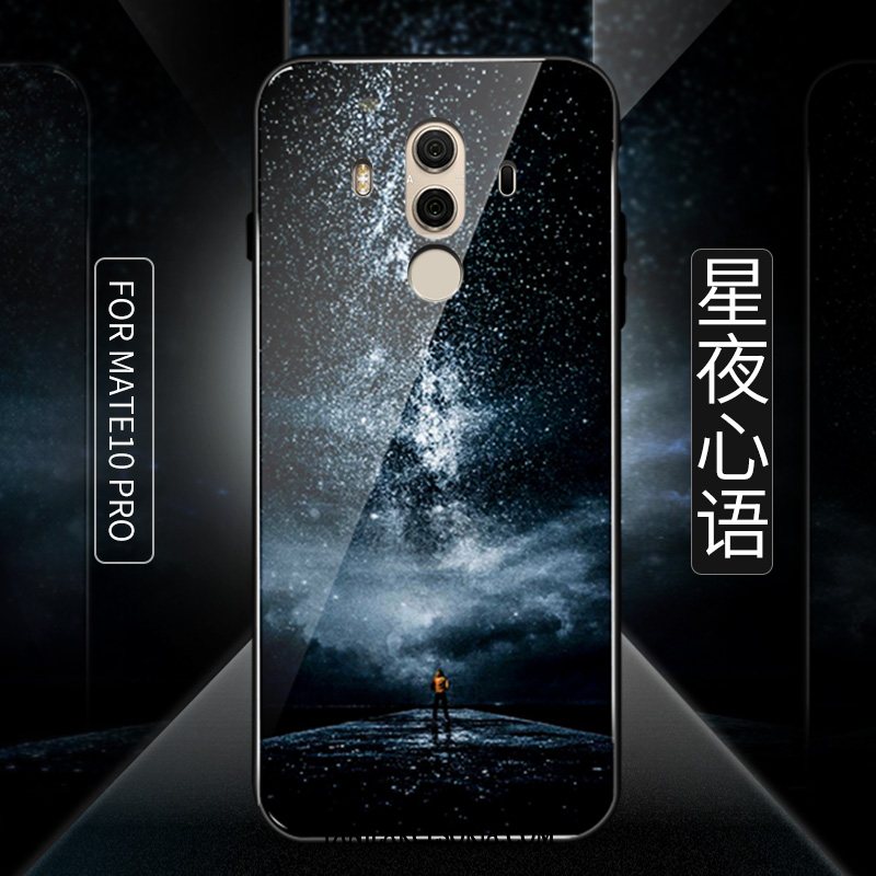 Etui Huawei Mate 10 Pro Telefon Komórkowy Lustro Szkło, Futerał Huawei Mate 10 Pro Niebieski Szkło Hartowane Anti-fall