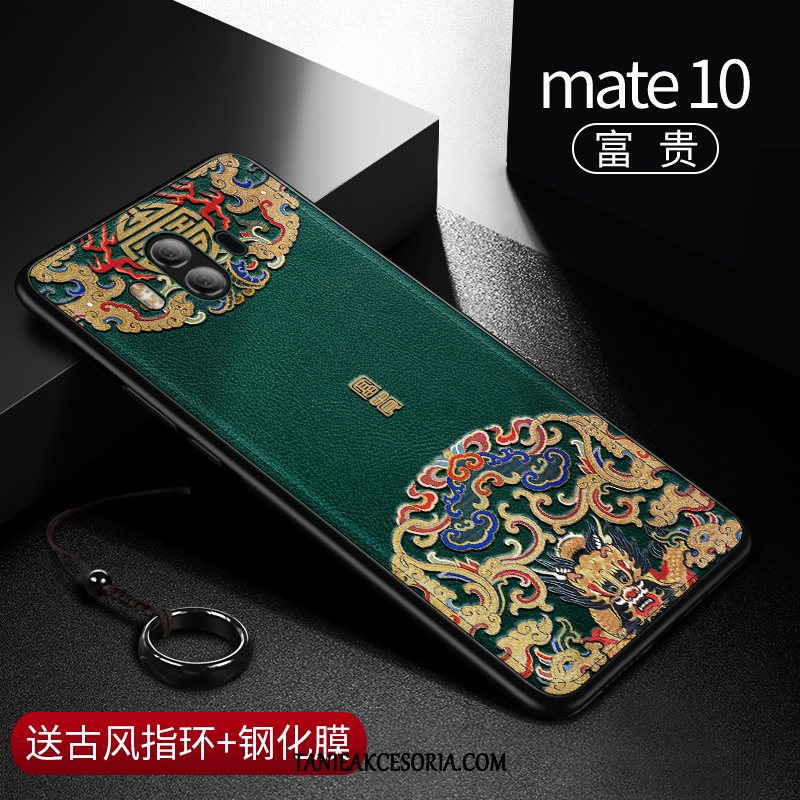 Etui Huawei Mate 10 Silikonowe Wzór Skóra, Obudowa Huawei Mate 10 Niebieski Osobowość Cienkie