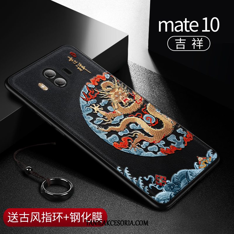 Etui Huawei Mate 10 Silikonowe Wzór Skóra, Obudowa Huawei Mate 10 Niebieski Osobowość Cienkie