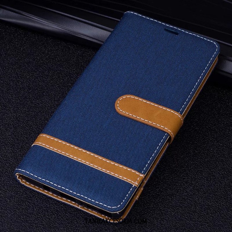 Etui Huawei Mate 10 Telefon Komórkowy Ochraniacz Portfel, Futerał Huawei Mate 10 Czerwony Denim Skórzany