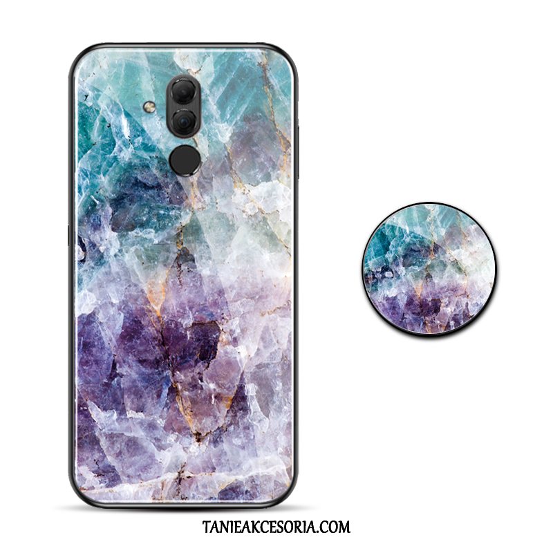 Etui Huawei Mate 20 Lite Cienkie Niebieski Ochraniacz, Obudowa Huawei Mate 20 Lite Wzór Szkło Duży