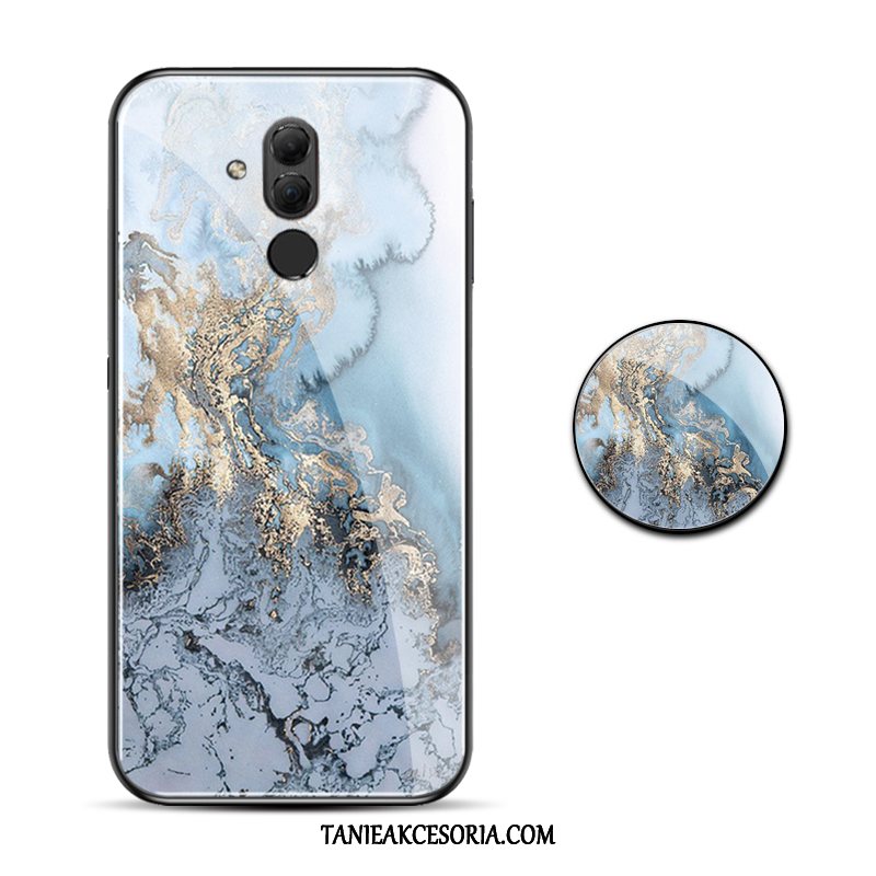 Etui Huawei Mate 20 Lite Cienkie Niebieski Ochraniacz, Obudowa Huawei Mate 20 Lite Wzór Szkło Duży