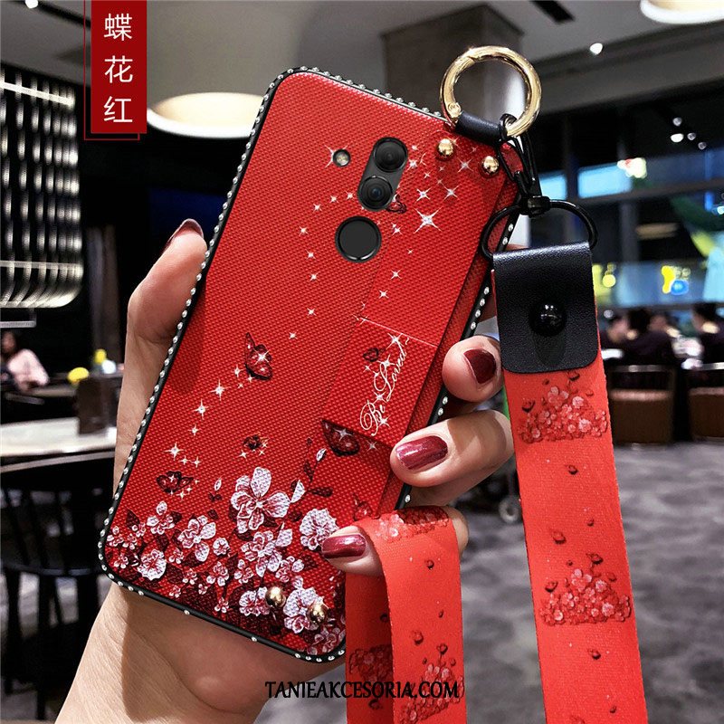 Etui Huawei Mate 20 Lite Wiszące Ozdoby Ochraniacz Biały, Futerał Huawei Mate 20 Lite Telefon Komórkowy Czerwony Netto Miękki