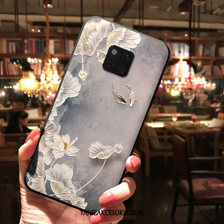 Etui Huawei Mate 20 Pro Moda Osobowość Telefon Komórkowy, Obudowa Huawei Mate 20 Pro Kwiaty Zielony Świeży