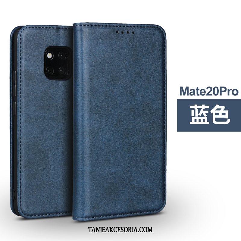 Etui Huawei Mate 20 Pro Telefon Komórkowy Anti-fall Skórzany, Futerał Huawei Mate 20 Pro Czerwony Karta Biznes