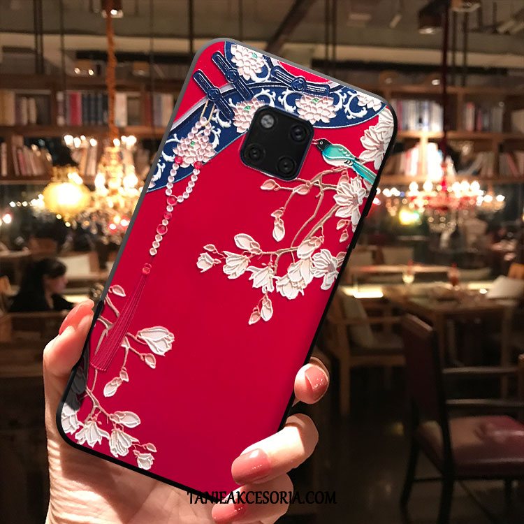 Etui Huawei Mate 20 Pro Wiatr Osobowość Czerwony Netto, Pokrowce Huawei Mate 20 Pro Ochraniacz Vintage Świeży