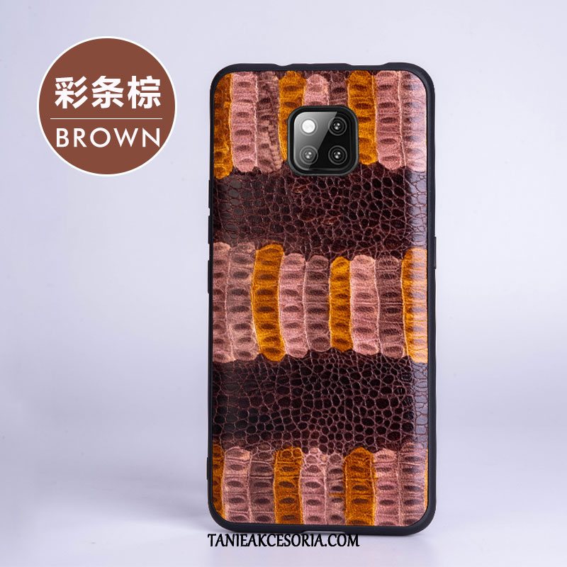 Etui Huawei Mate 20 Rs Prawdziwa Skóra Skórzany Futerał Wysoki Koniec, Pokrowce Huawei Mate 20 Rs Moda Ochraniacz Skóra Braun