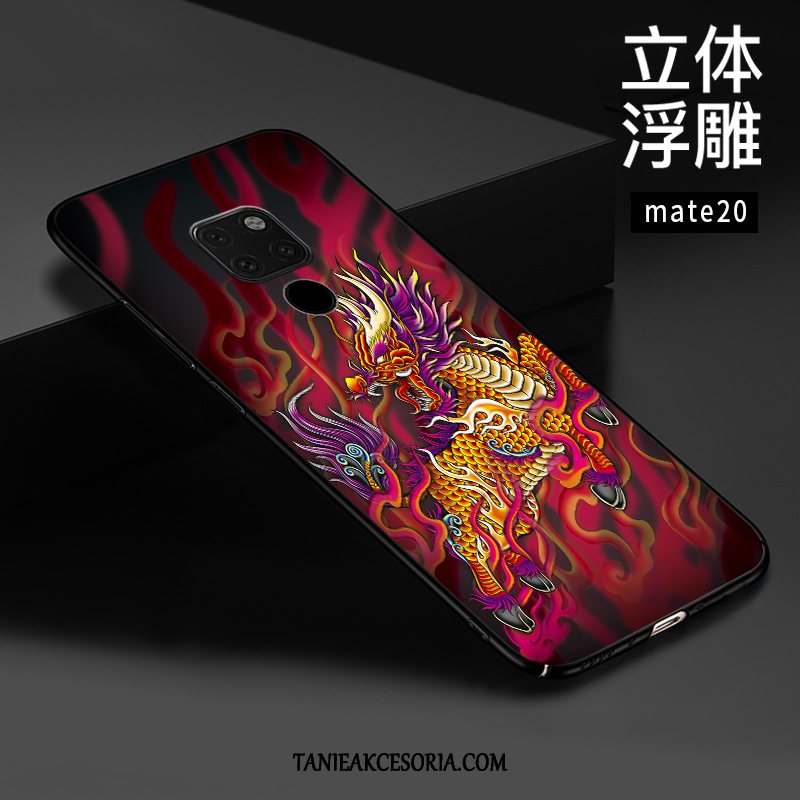 Etui Huawei Mate 20 Wzór Telefon Komórkowy Relief, Obudowa Huawei Mate 20 All Inclusive Ochraniacz Czarny