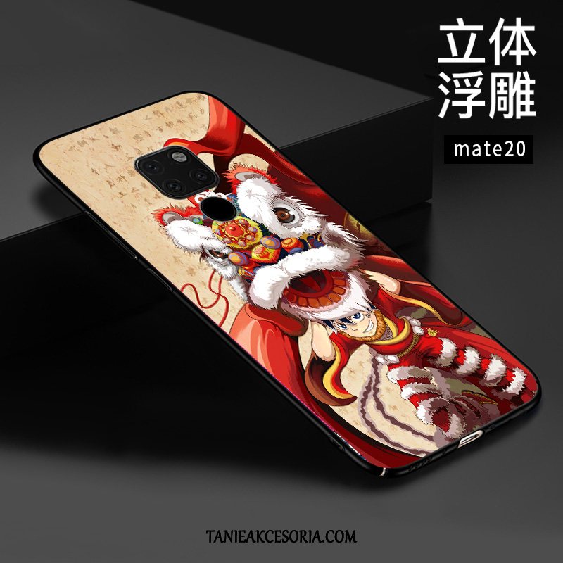 Etui Huawei Mate 20 Wzór Telefon Komórkowy Relief, Obudowa Huawei Mate 20 All Inclusive Ochraniacz Czarny