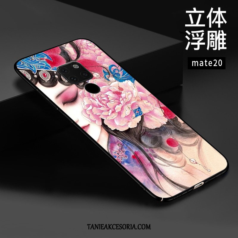 Etui Huawei Mate 20 Wzór Telefon Komórkowy Relief, Obudowa Huawei Mate 20 All Inclusive Ochraniacz Czarny