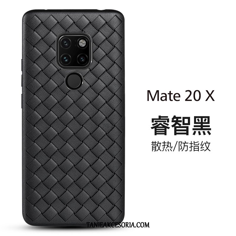 Etui Huawei Mate 20 X Jakość Anti-fall Purpurowy, Futerał Huawei Mate 20 X Telefon Komórkowy Przeplatane Silikonowe