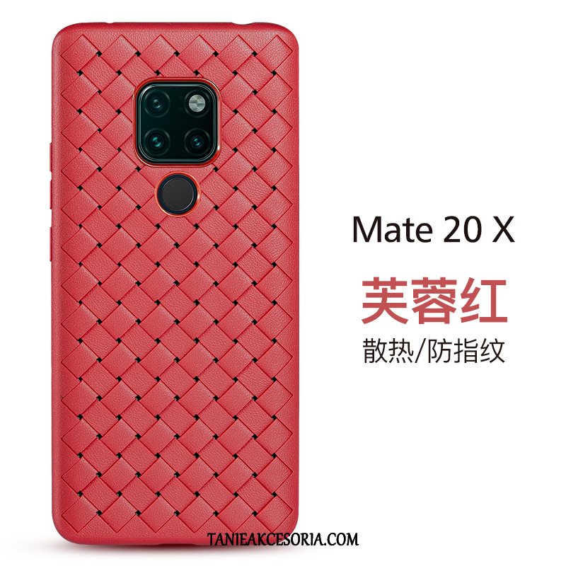 Etui Huawei Mate 20 X Jakość Anti-fall Purpurowy, Futerał Huawei Mate 20 X Telefon Komórkowy Przeplatane Silikonowe