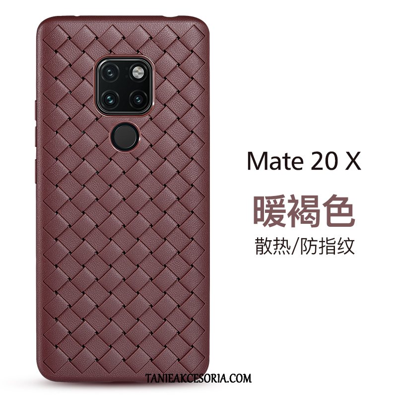 Etui Huawei Mate 20 X Jakość Anti-fall Purpurowy, Futerał Huawei Mate 20 X Telefon Komórkowy Przeplatane Silikonowe