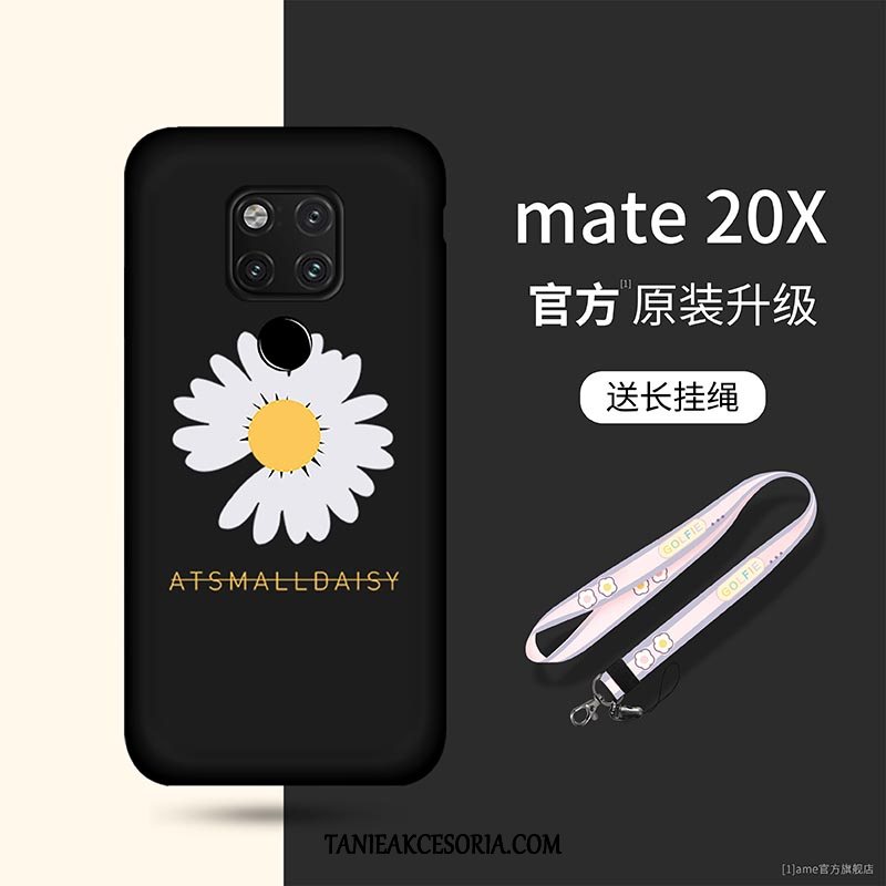 Etui Huawei Mate 20 X Moda Kwiaty Telefon Komórkowy, Futerał Huawei Mate 20 X Wiszące Ozdoby Silikonowe Czerwony Netto