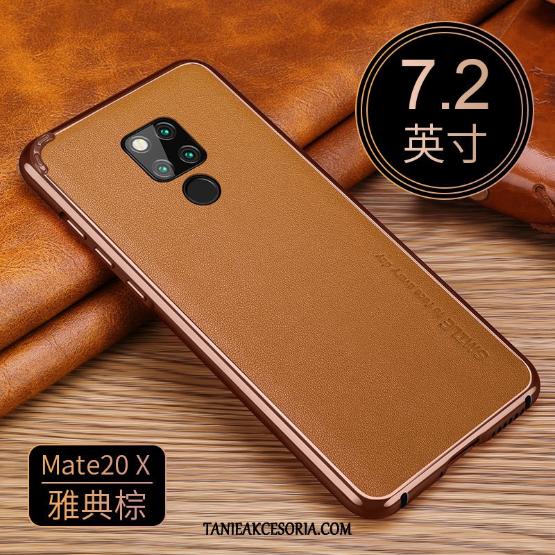 Etui Huawei Mate 20 X Modna Marka Granica Metal, Obudowa Huawei Mate 20 X Wysoki Koniec All Inclusive Luksusowy Braun