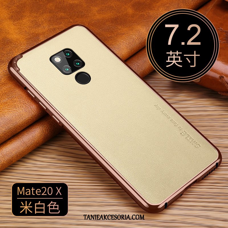 Etui Huawei Mate 20 X Modna Marka Granica Metal, Obudowa Huawei Mate 20 X Wysoki Koniec All Inclusive Luksusowy Braun