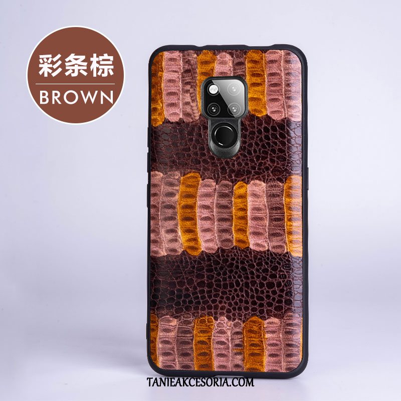 Etui Huawei Mate 20 X Skóra Moda Jakość, Pokrowce Huawei Mate 20 X Skórzany Futerał Modna Marka Ochraniacz Braun