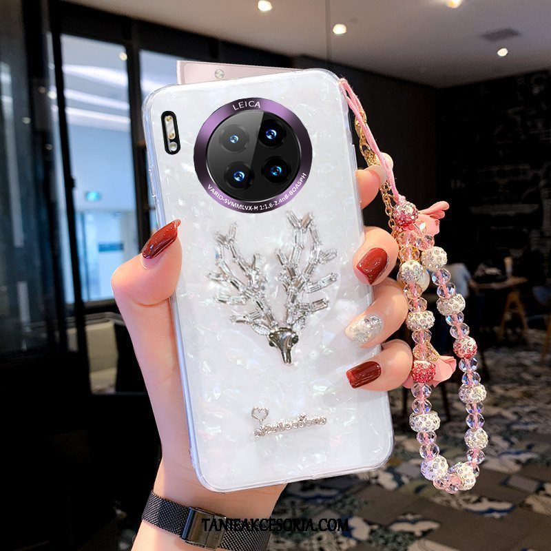 Etui Huawei Mate 30 Kolorowe Miękki Kreatywne, Pokrowce Huawei Mate 30 Wiszące Ozdoby Ełk Rhinestone