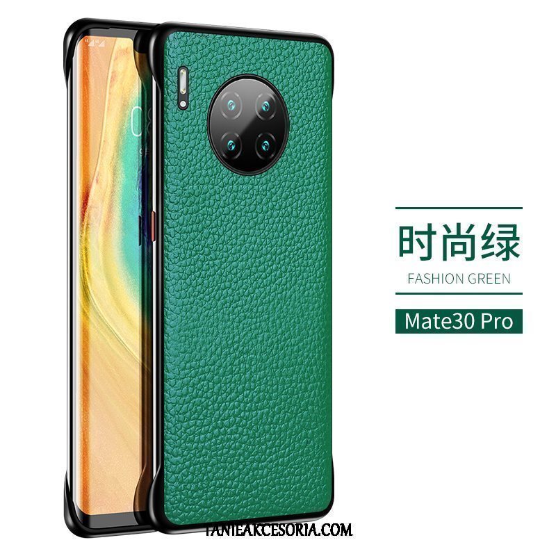 Etui Huawei Mate 30 Pro Anti-fall Ochraniacz Prawdziwa Skóra, Pokrowce Huawei Mate 30 Pro Zielony Kreatywne Biznes