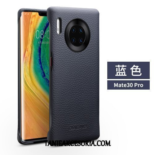 Etui Huawei Mate 30 Pro Proste Tylna Pokrywa Ochraniacz, Obudowa Huawei Mate 30 Pro Prawdziwa Skóra Skórzany Futerał Moda