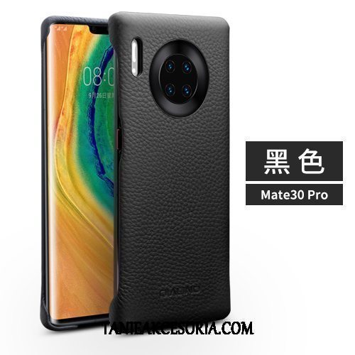 Etui Huawei Mate 30 Pro Proste Tylna Pokrywa Ochraniacz, Obudowa Huawei Mate 30 Pro Prawdziwa Skóra Skórzany Futerał Moda