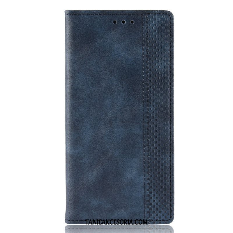 Etui Huawei Mate 30 Pro Skórzany Futerał Niebieski Ochraniacz, Pokrowce Huawei Mate 30 Pro Karta Magnetyzm Vintage