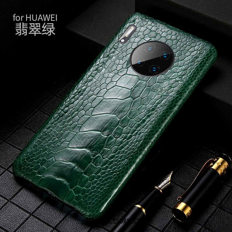 Etui Huawei Mate 30 Skóra Trudno Torby, Obudowa Huawei Mate 30 Luksusowy Czarny Biznes