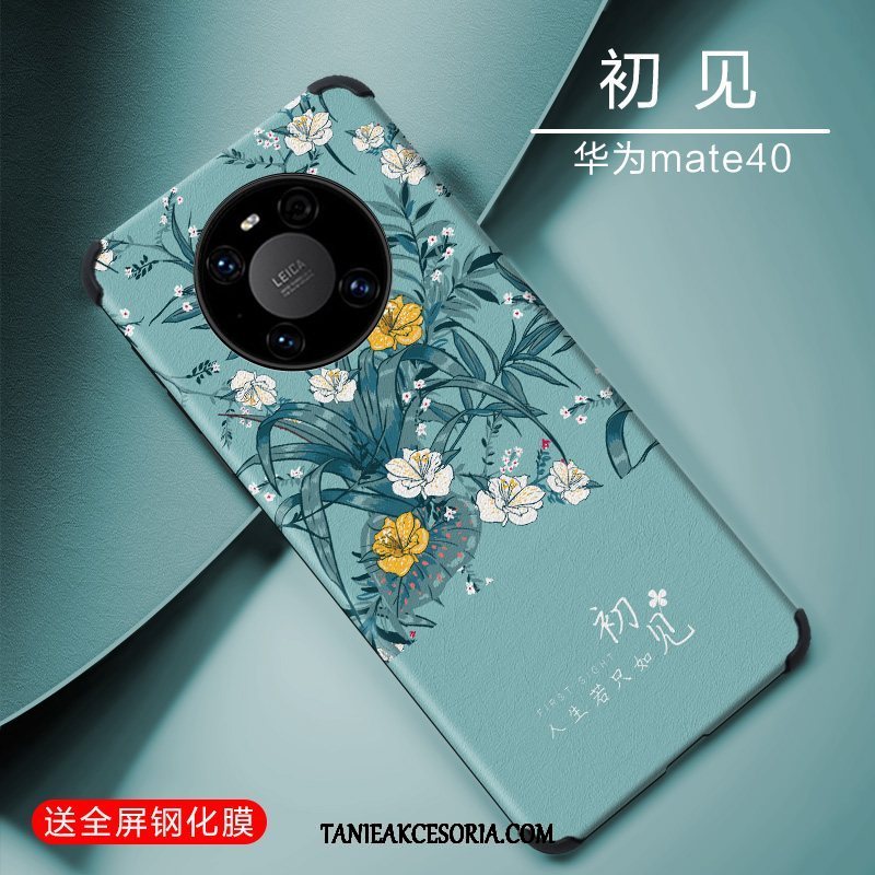 Etui Huawei Mate 40 All Inclusive Osobowość Silikonowe, Futerał Huawei Mate 40 Relief Telefon Komórkowy Niebieski