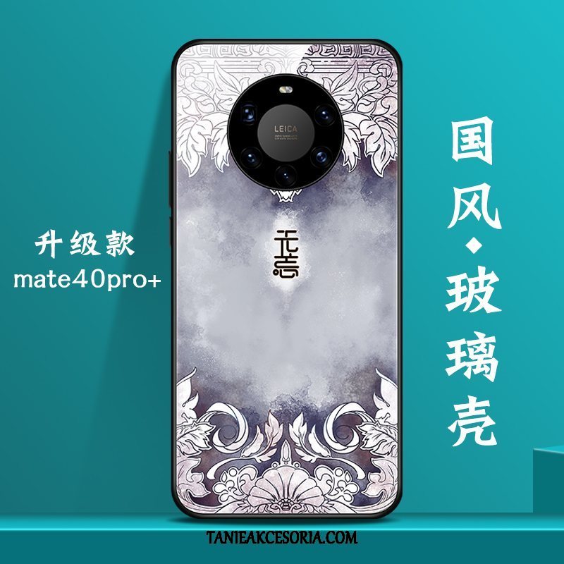 Etui Huawei Mate 40 Pro+ Czerwony Netto Osobowość Szkło, Futerał Huawei Mate 40 Pro+ Tendencja Biały Kreatywne