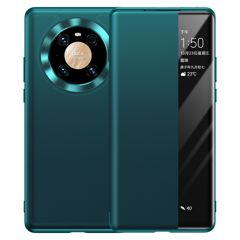 Etui Huawei Mate 40 Pro Klapa Czerwony Ochraniacz, Obudowa Huawei Mate 40 Pro Telefon Komórkowy Skóra Prawdziwa Skóra