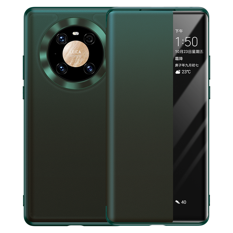 Etui Huawei Mate 40 Pro Klapa Czerwony Ochraniacz, Obudowa Huawei Mate 40 Pro Telefon Komórkowy Skóra Prawdziwa Skóra