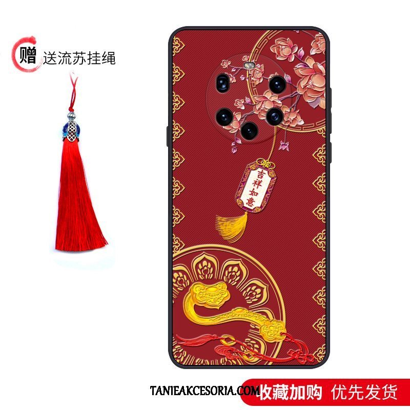 Etui Huawei Mate 40 Pro+ Niebieski Cienkie All Inclusive, Pokrowce Huawei Mate 40 Pro+ Chiński Styl Nubuku Miękki