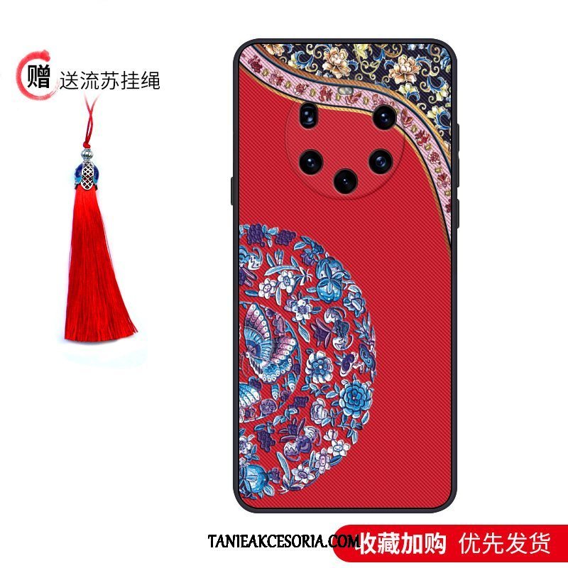 Etui Huawei Mate 40 Pro+ Niebieski Cienkie All Inclusive, Pokrowce Huawei Mate 40 Pro+ Chiński Styl Nubuku Miękki