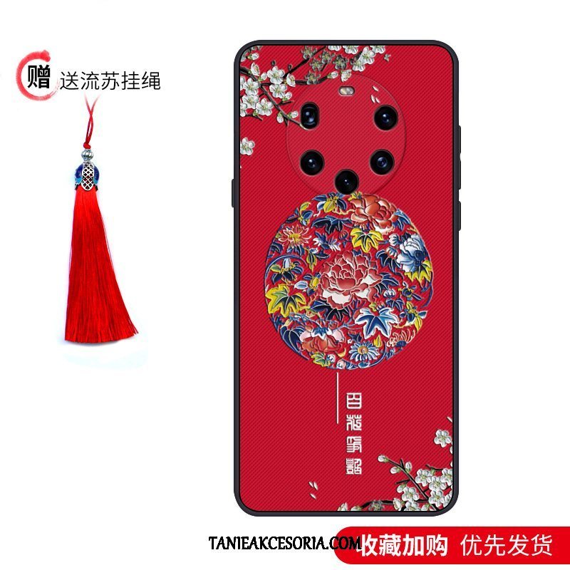 Etui Huawei Mate 40 Pro+ Niebieski Cienkie All Inclusive, Pokrowce Huawei Mate 40 Pro+ Chiński Styl Nubuku Miękki