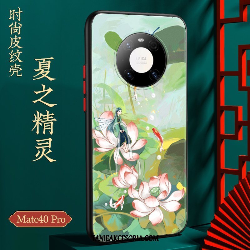 Etui Huawei Mate 40 Pro Zielony Anti-fall Chiński Styl, Pokrowce Huawei Mate 40 Pro Modna Marka Ochraniacz All Inclusive