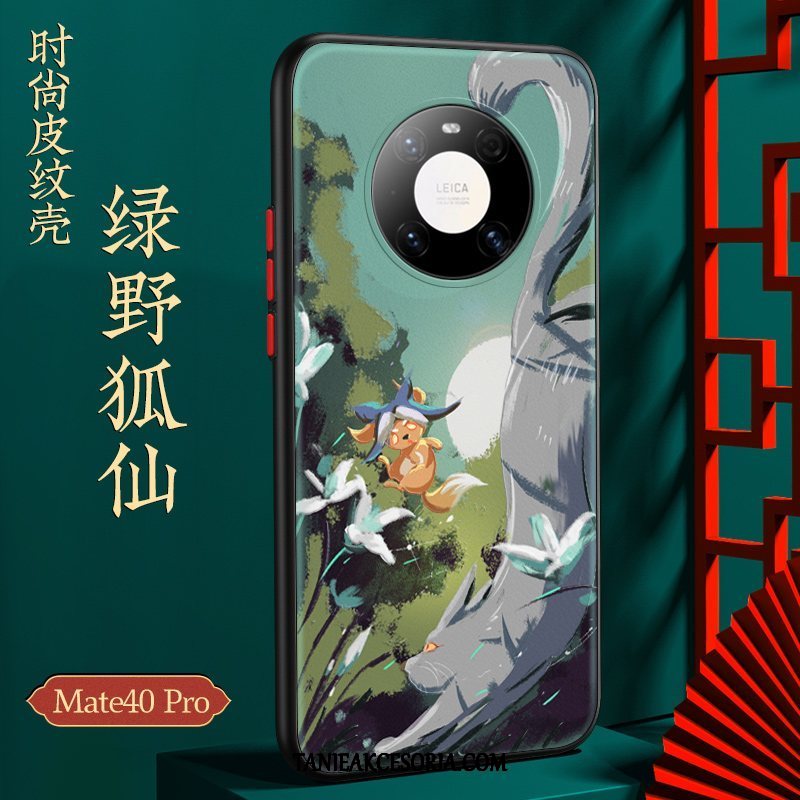 Etui Huawei Mate 40 Pro Zielony Anti-fall Chiński Styl, Pokrowce Huawei Mate 40 Pro Modna Marka Ochraniacz All Inclusive