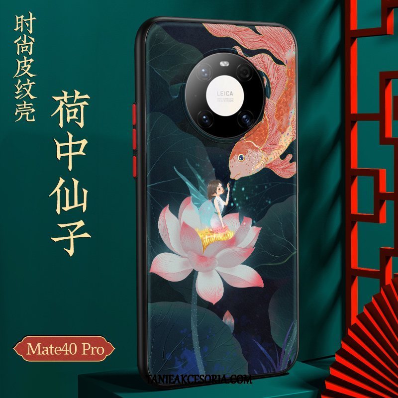 Etui Huawei Mate 40 Pro Zielony Anti-fall Chiński Styl, Pokrowce Huawei Mate 40 Pro Modna Marka Ochraniacz All Inclusive