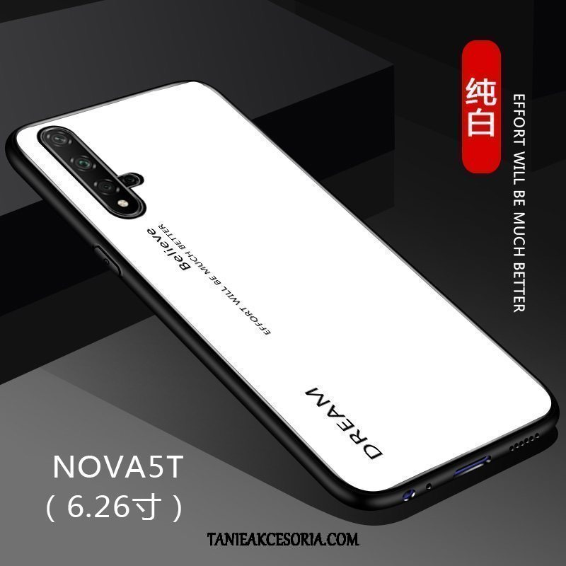 Etui Huawei Nova 5t Cienka Jednolity Kolor Czerwony Netto, Futerał Huawei Nova 5t Szkło Anti-fall Dostosowane