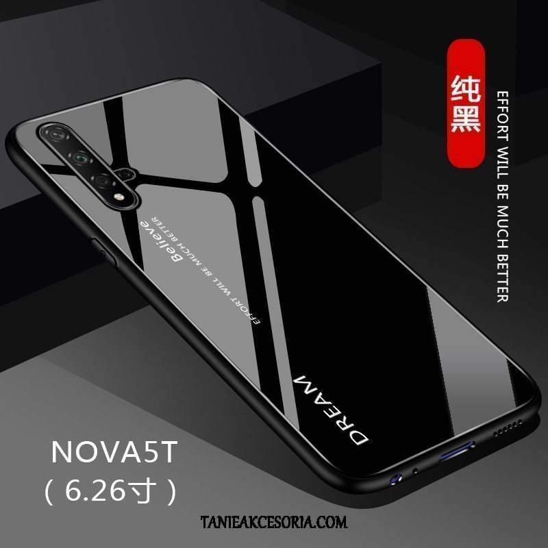 Etui Huawei Nova 5t Cienka Jednolity Kolor Czerwony Netto, Futerał Huawei Nova 5t Szkło Anti-fall Dostosowane