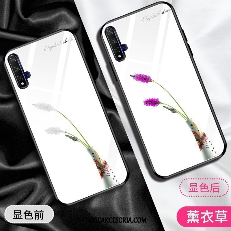 Etui Huawei Nova 5t Fioletowy Modna Marka Szkło, Futerał Huawei Nova 5t Proste Osobowość Moda