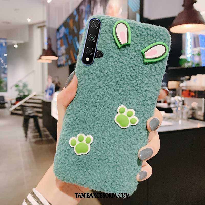 Etui Huawei Nova 5t Zielony Moda Nowy, Obudowa Huawei Nova 5t Uszy Królika Modna Marka Pluszowa