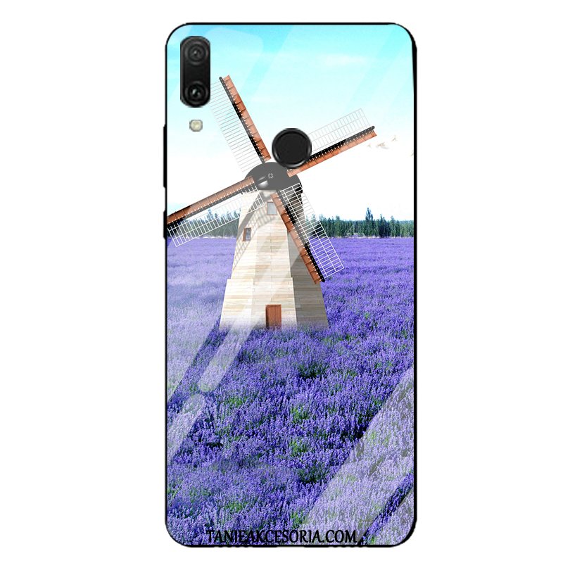 Etui Huawei P Smart 2019 Anti-fall Sceneria Telefon Komórkowy, Pokrowce Huawei P Smart 2019 Purpurowy Lustro Szkło