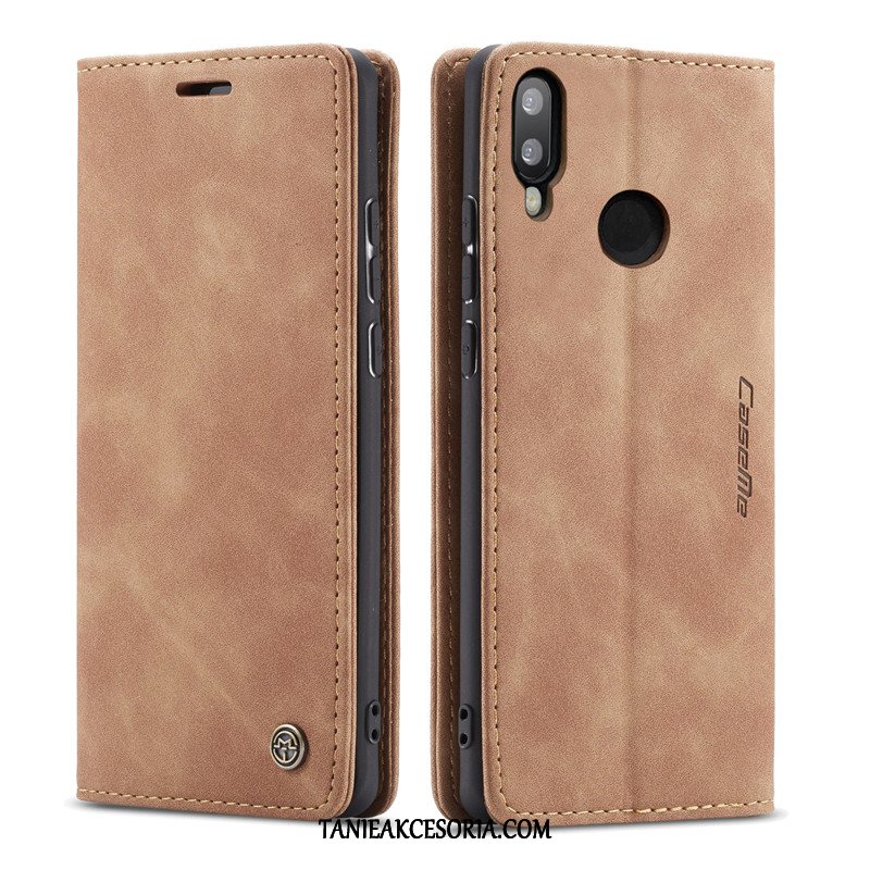 Etui Huawei P Smart 2019 Karta Kreatywne Portfel, Pokrowce Huawei P Smart 2019 Skórzany Futerał Telefon Komórkowy Braun