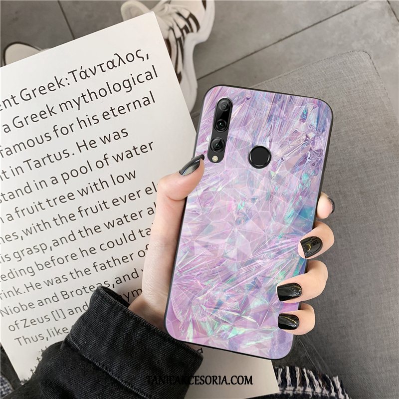 Etui Huawei P Smart+ 2019 Serce Czerwony Netto Anti-fall, Obudowa Huawei P Smart+ 2019 Purpurowy Telefon Komórkowy Silikonowe